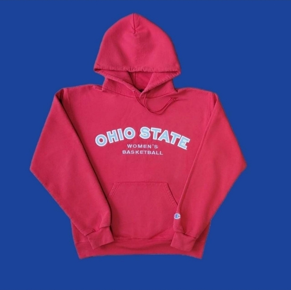 Ohio State Men's Size M Red VTG Embroidered University Hoodie